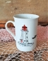 Preview: Tasse / Kaffeebecher Leuchtturm ca. 10 x Ø 8 cm