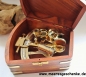 Preview: Sextant Messing mit Holzbox ca. 5 x 10 x 12 cm
