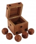 Preview: Würfelbox mit 5 Würfeln ca. 6,5 x 6,5 x 6,5 cm