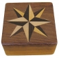 Preview: Kompass Ø: 4,3 cm in Holzklappbox ca. 7,5  x 7 x 3,5 cm