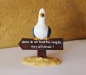 Preview: Möwe auf einem Schild ca. 9 x 10,5 x 4 cm