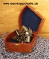Preview: Sextant Messing antik mit Holzbox ca. 17 x 17 x 8,5 cm