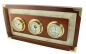 Preview: Uhr,Baro-,Thermo- & Hygrometer Holzrahmen ca. 47,5 x 24 cm
