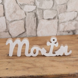 Schriftzug Moin ca. 26 x 8 x 2 cm