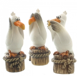 3 Möwen "3 Weise" je ca. 10 x 5 cm