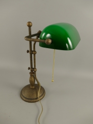 Banker-Lampe antik grün ca. 45 x 34 x 16 cm