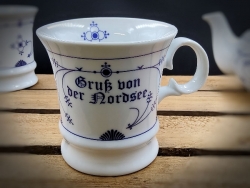 Indisch Blau Herrenbecher / Kapitänsbecher Gruß von der Nordsee