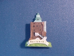 Deko-Magnet Leuchtturm Neuwerk ca. 6 x 3 cm