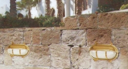 Outdoor-Lampe maritim oval ca. 20 x 10 x 10 cm
