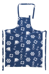 Küchen-/Grillschürze maritime Motive blau ca. 70 x 85 cm