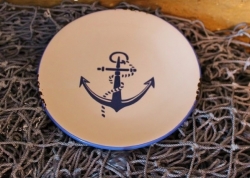 Teller mit Anker-Motiv ca. Ø: 15,5 cm