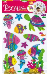 Dekosticker Fische 12 Sticker / ca. 16 x 21 cm