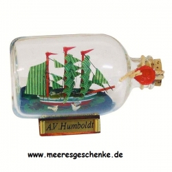 Flaschenschiff / Buddelschiff A.v. Humboldt ca. 9 x 6 cm