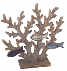 Korallen mit Fischen ca. 31 x 32 x 8 cm