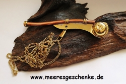 Maritime Bootsmannspfeife mit Kette Länge ca. 12 cm