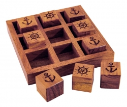 Spiel - Anker & Steuerrad mit 9 Steinen ca. 13 x 13 x 3 cm