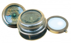 Kompass mit ausklappbarer Lupe