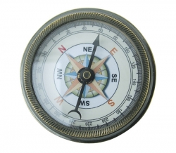 Kompass antik Ø: 6 x 1,5 cm