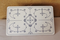 Indisch Blau Schneidebrett / Frühstücksbrett ca. 23,5 x 14,5 cm