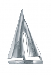 Segel-Yacht 12 x 19 cm silber