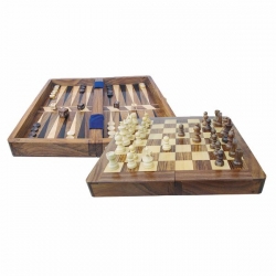 Schach & Backgammon ca. 25,5 x 25,5 x 2,2 cm