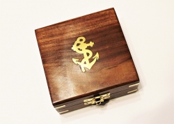 Sonnenuhr-Kompass antik ca. 8 x 8 x 9,5 cm