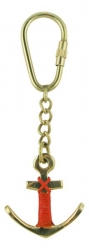 Schlüsselanhänger Anker mit rotem Tau ca. 10 cm