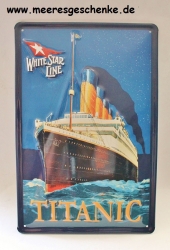 blechschild mit titanic struktuierte Oberfläche
