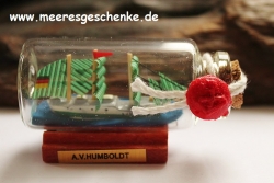 Buddelschiff / Flaschenschiff A.v. Humboldt ca. 6 x 3 cm