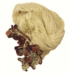 Deko Fischernetz XXL beige / natur mit Deko-Bojen ca. 11,5 m²