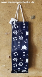 Geschenktüte mit maritimen Motiven, ca. 10 x 10 x 35 cm