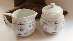 Indisch Blau Zucker/Sahne-Set je ca. 8 x 8 x 8 cm