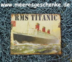 Maritimes Metallschild / Blechschild antik 25 x 20 cm