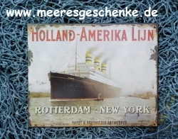 Maritimes Metallschild / Blechschild antik 25 x 20 cm