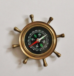 Kompass maritim als Steuerrad Ø 8 x 1,5 cm
