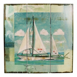 Bild maritim Segelschiff ca. 29,5 x 29,5 x 2 cm
