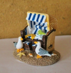 Strandkorb ca. 6,5 x 8 x 6 cm