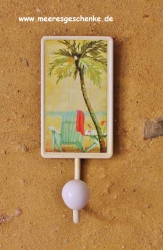 Maritimer Haken mit Bild ca. 18 x 7 cm