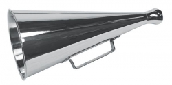 Megaphon silber Messing vernickelt
