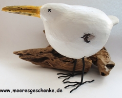 Deko Möwe mit Metallfuß ca. 30 x 21 x 12 cm