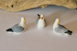 Möwen Trio je ca. 4 x 3 x 2,5 cm