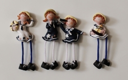 4 Matrosen Mädchen als Magnet ca. 5 x 5 cm (11 cm)