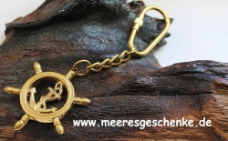 Schlüsselanhänger Steuerrad mit Anker