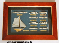 Knotentafel hinter Glas  ca. 36 x 26 x 3 cm
