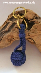 Schlüsselanhänger maritim als Affenfaust marineblau ca. 13 cm