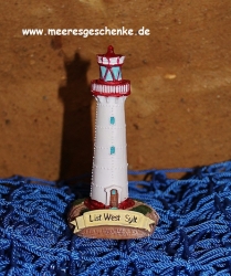 Deko-Leuchtturm Modell List West Sylt ca. 11 x Ø 5 cm