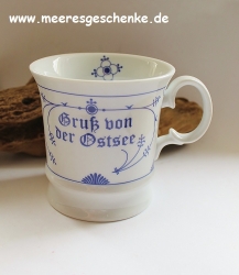 Indisch Blau Herrenbecher / Kapitänsbecher Gruß von der Ostsee