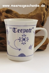 Indisch Blau Becher "Teepott"