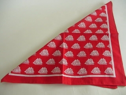 Tuch maritim mit Segelschiff blau oder rot ca. 55 x 55 cm