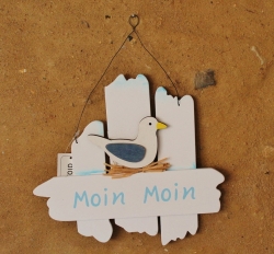 Schild "Moin Moin" ca. 22 x 21 cm